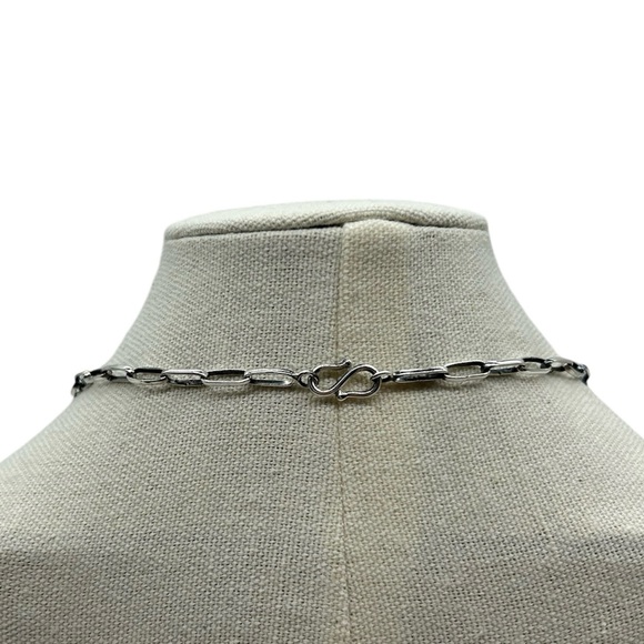 925 Sterling Silver Natural Spiny Oyster & Kingman Turquoise Cluster Necklace - Picture 6 of 7